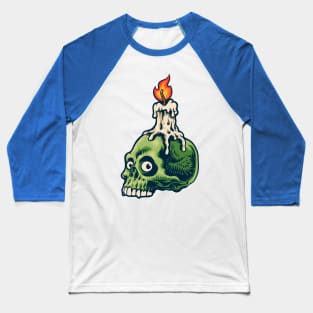 halloween character candle skull Baseball T-Shirt